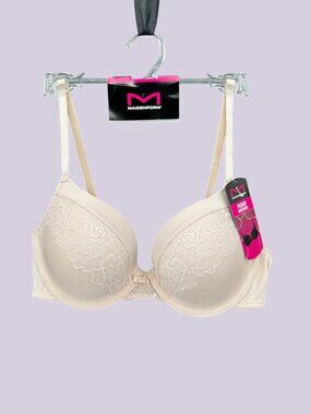 Maidenform Pink Lace Underwire Push-Up